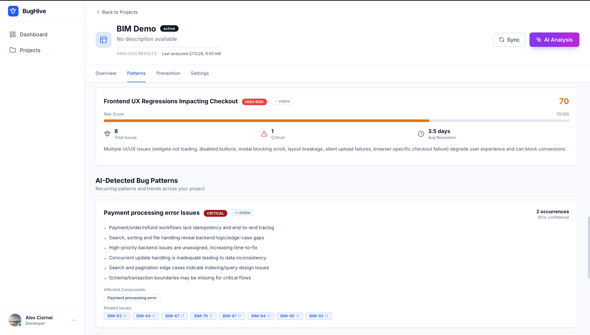 Best Innovative Minds - BugHive project