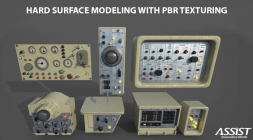 Hard-surface-modeling-with-PBR-texturing-final-3D-model-ASSIST-Software